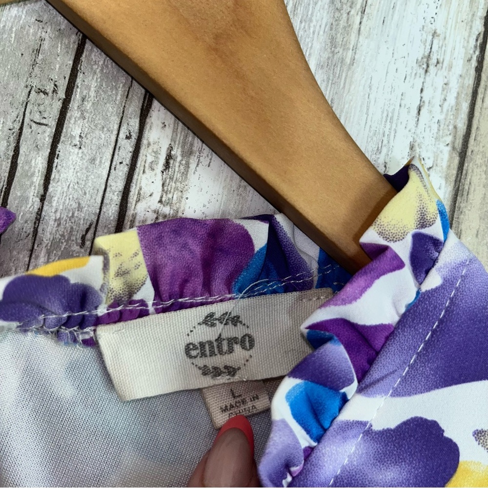 Entro Work It All Out Purple Dot Dress - Picture 5 of 6